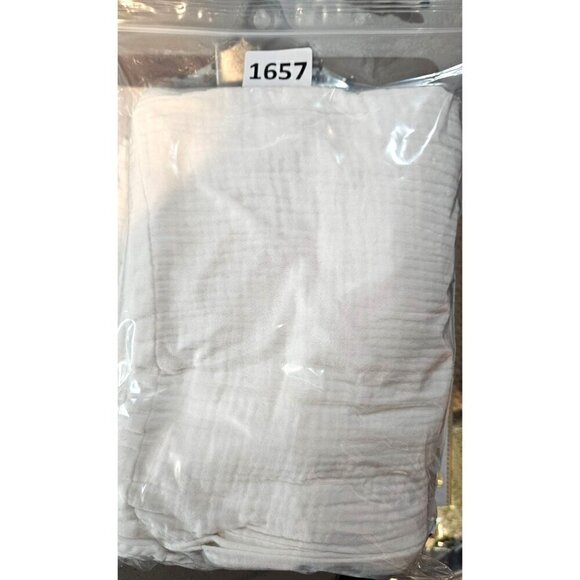 Faherty Leila Jumpsuit Sz Medium White All Organic Cotton Pockets Adj Straps NEW - Picture 16 of 16